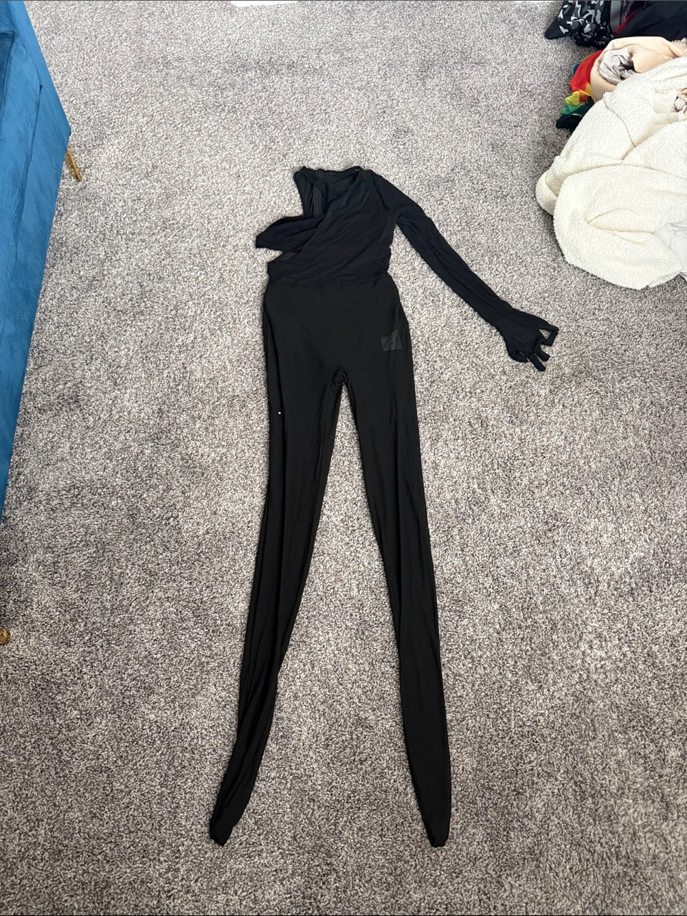 Black One-Shoulder Jumpsuit - Sleek Stretch Fit